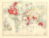 BRITISH EMPIRE. World Mercator. Currents. Steamship routes.  JOHNSTON 1906 map
