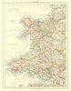 WALES. Showing counties. Telegraph cables.  JOHNSTON 1906 old antique map