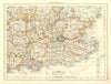 SOUTH EAST ENGLAND. Home counties. Thames valley & estuary.  JOHNSTON 1906 map