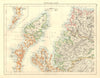 HEBRIDES. Skye Harris Lewis Uist Cromarty Highlands Scotland.  JOHNSTON 1906 map