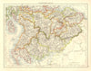 SOUTH SCOTLAND. Dumfries Galloway Lothian Borders Lanark Ayr. JOHNSTON 1906 map