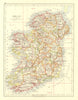 IRELAND. Showing counties. Undersea telegraph cables.  JOHNSTON 1906 old map