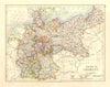 EMPIRE OF GERMANY. States. Prussia Bavaria Alsace Lorraine.  JOHNSTON 1906 map