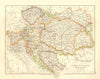 AUSTRO-HUNGARIAN MONARCHY. Dalmatia Slavonia Siebenburgen &c.  JOHNSTON 1906 map