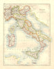 ITALY. States/territorial divisions. Without South Tyrol.  JOHNSTON 1906 map