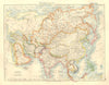 ASIA POLITICAL. Persia Siam Hejaz China Japan Corea Turkestan. JOHNSTON 1906 map