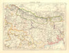 BRITISH INDIA NE. Bengal Nepal Bhutan Calcutta Bangladesh.  JOHNSTON 1906 map