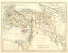 OTTOMAN TURKEY IN ASIA. Cyprus Levant Mesopotamia Palestine.  JOHNSTON 1906 map