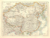 CHINESE EMPIRE. China East Asia Tibet Mongolia East Turkestan Korea 1906 map