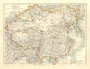 CHINESE EMPIRE. China East Asia Tibet Mongolia East Turkestan Korea 1906 map