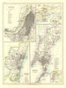 BRITISH INDIA CITIES. Calcutta Kolkata Madras Chennai Bombay Mumbai 1906 map