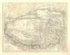 TIBET. Lhasa Chang Tang Himalayas Taklamakan desert. JOHNSTON 1906 old map