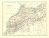MOROCCO. Showing Atlas mountains rivers towns. Marrakech.  JOHNSTON 1906 map