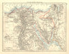 LOWER EGYPT & SINAI. Provinces. Nile valley/delta. Railways.  JOHNSTON 1906 map