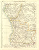 COLONIAL CENTRAL AFRICA. French Congo Free State Angola. JOHNSTON 1906 old map