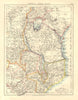 COLONIAL EAST AFRICA. British/German/Portuguese East Africa. Tanzania 1906 map