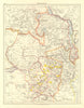 RHODESIA. Goldfields (yellow). Zambesia. Zambia Malawi Zimbabwe 1906 map