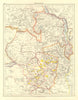 RHODESIA. Goldfields (yellow). Zambesia. Zambia Malawi Zimbabwe 1906 map