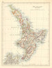 NORTH ISLAND NEW ZEALAND. Showing counties telegraph cables.  JOHNSTON 1906 map