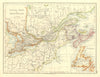 EASTERN CANADA. Ontario Quebec Maritime Provinces NB PE NS.  JOHNSTON 1906 map