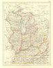 USA MID WEST. Wisconsin Michigan Illinois Ohio Indiana Kentucky TN 1906 map