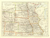 USA PLAINS STATES. Iowa Minnesota Kansas NE ND SD Colorado.  JOHNSTON 1906 map