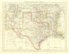 USA SOUTH CENTRAL.Texas.Proposed state of Oklahoma inc Indian Territory 1906 map