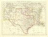 USA SOUTH CENTRAL.Texas.Proposed state of Oklahoma inc Indian Territory 1906 map
