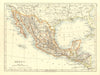 MEXICO & Central America. Guatemala British Honduras &c.  JOHNSTON 1906 map