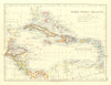 WEST INDIA ISLANDS. Caribbean Lucayas Windward/Leeward Is.  JOHNSTON 1906 map