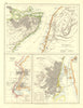 CANADIAN CITIES.Quebec Montreal Montréal Niagara Falls plans.  JOHNSTON 1906 map
