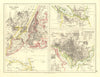 US CITIES/NICARAGUA CANAL.New York & Washington plans.  JOHNSTON 1906 old map