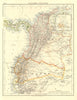 ANDEAN STATES. Colombia Ecuador Panama. States. South America. JOHNSTON 1906 map