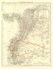 ANDEAN STATES. Colombia Ecuador Panama. States. South America. JOHNSTON 1906 map