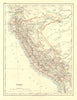 PERU. Border as before Peru-Ecuador war (1941).  JOHNSTON 1906 old antique map