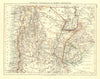URUGUAY PARAGUAY NORTH ARGENTINA. River Plate States Chile.  JOHNSTON 1906 map