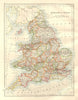 ENGLAND AND WALES. Counties. Westmorland. Telegraph cables. JOHNSTON 1920 map