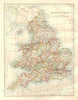 ENGLAND AND WALES. Counties. Westmorland. Telegraph cables. JOHNSTON 1920 map