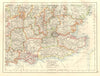 SOUTH EAST ENGLAND. Home counties. Thames valley & estuary. JOHNSTON 1920 map