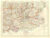 SOUTH EAST ENGLAND. Home counties. Thames valley & estuary. JOHNSTON 1920 map