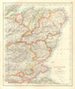SCOTLAND EAST. Grampian Tayside Fife Firth of Forth Aberdeen. JOHNSTON 1920 map
