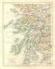 ARGYLLSHIRE. South West Scotland. Bute Arran Dumbarton. JOHNSTON 1920 old map