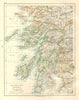 ARGYLLSHIRE. South West Scotland. Bute Arran Dumbarton. JOHNSTON 1920 old map