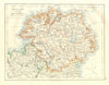 ULSTER. Antrim Down Armagh Cavan Tyrone &c. Northern Ireland. JOHNSTON 1920 map