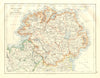 ULSTER. Antrim Down Armagh Cavan Tyrone &c. Northern Ireland. JOHNSTON 1920 map