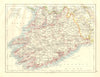 MUNSTER. Clare Cork Kerry Limerick Waterford &c.SW Ireland. JOHNSTON 1920 map