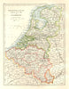 BENELUX.Netherlands Belgium Luxemburg. Holland. JOHNSTON 1920 old antique map