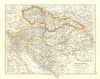 AUSTRIA HUNGARY & CZECHOSLOVAKIA inc Carpathian Ruthenia post WW1 1920 old map