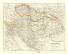 AUSTRIA HUNGARY & CZECHOSLOVAKIA inc Carpathian Ruthenia post WW1 1920 old map