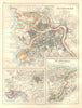PETROGRAD (St Petersburg), Athens/Piraeus & Constantinpole Bosphorus 1920 map